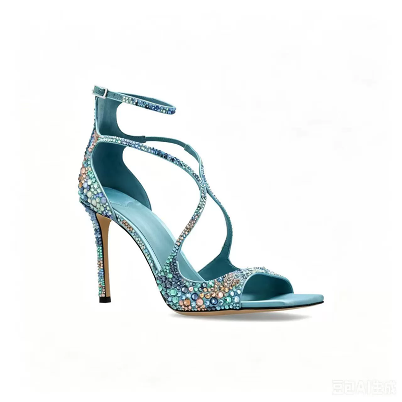 Crossfit Belt - Sommerliche Fangtou Fischmaul-Sandalen mit Strass-Kreuzriemen, Hochzeitsschuhe,