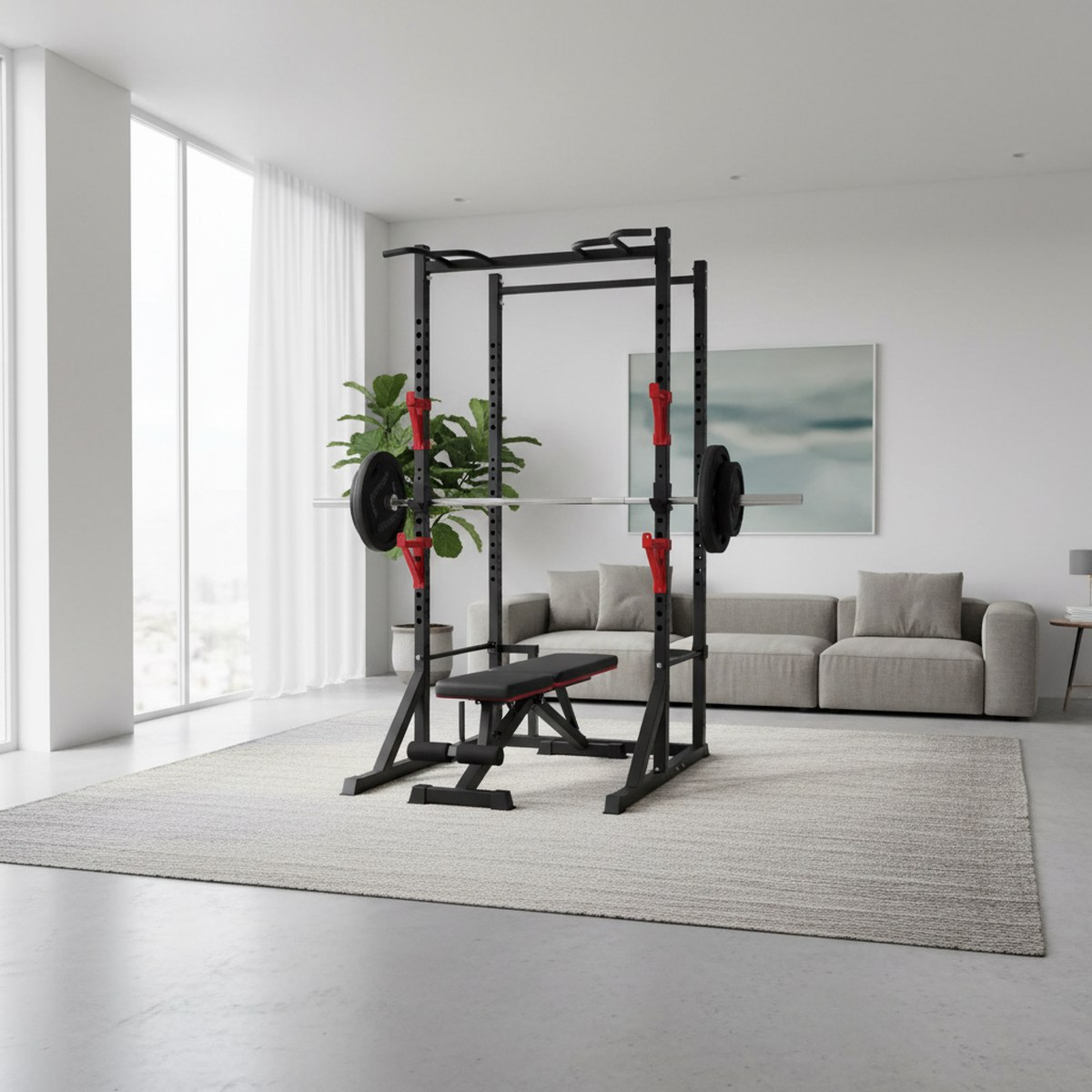 Verstellbares Power Rack mit K – Pull Up Bar Bewertung und Preis