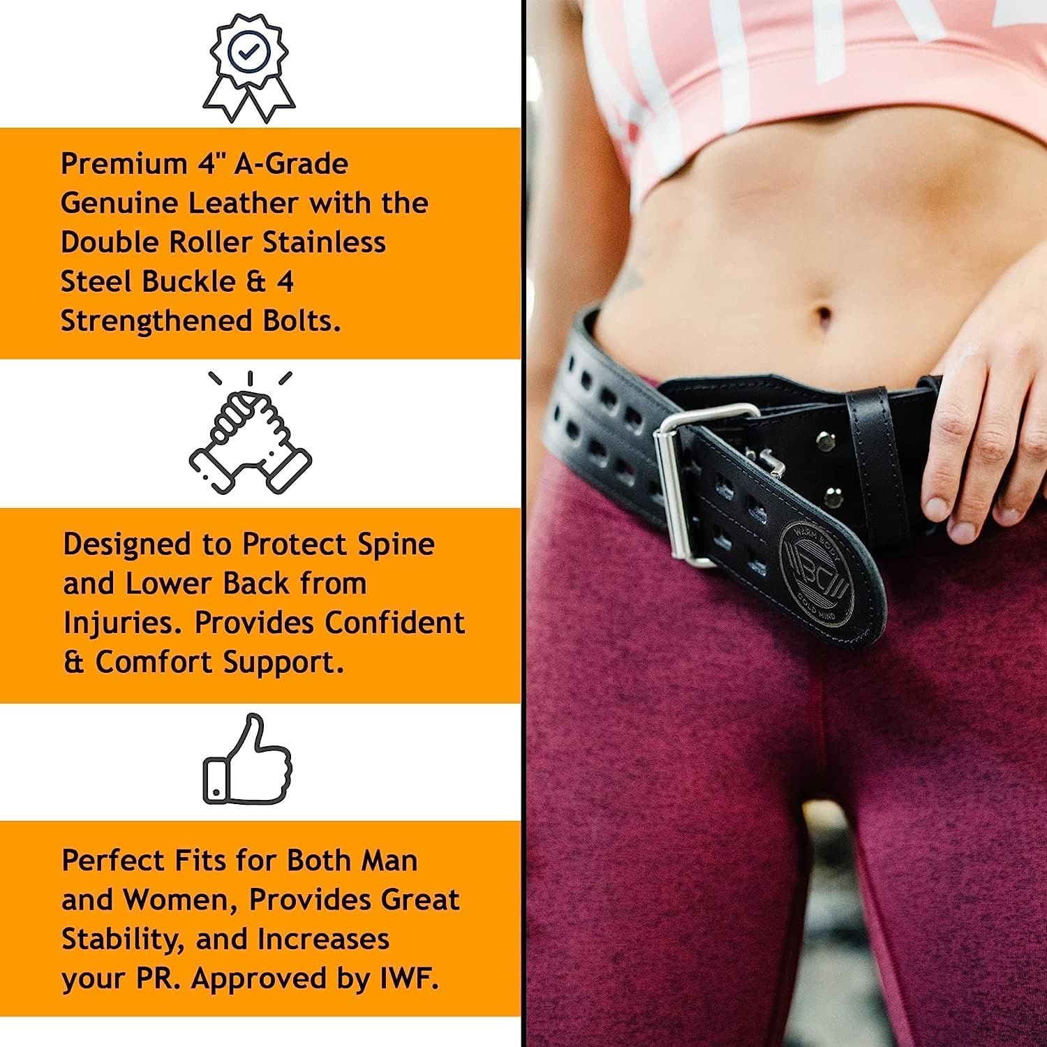 Leder-Gewichthebergürtel für d – Lifting Belt Bewertung und Preis