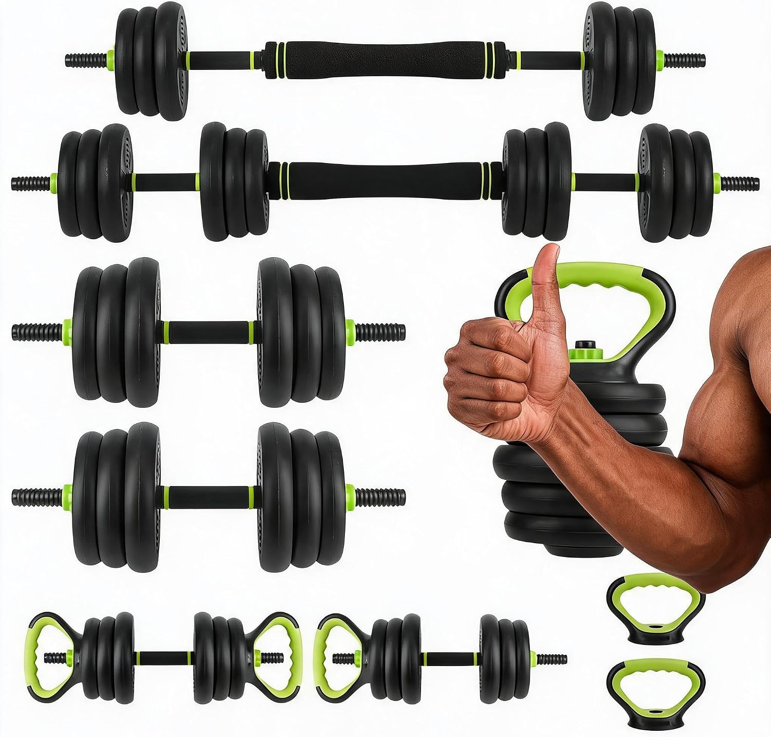 4-in-1 Verstellbares Hantelset – Kettlebell Bewertung und Preis