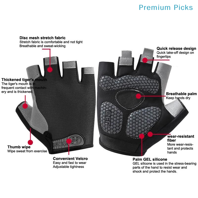 Tragbare Halbfinger-Anti-Rutsc – Weightlifting Gloves Bewertung und Preis